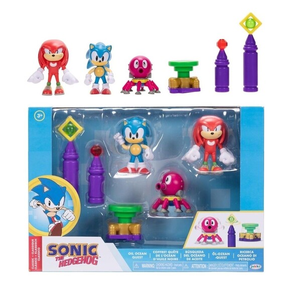 Sonic The Hedgehog Action Figures 2.5" Oil Ocean Diorama NEW - Picture 2 of 4